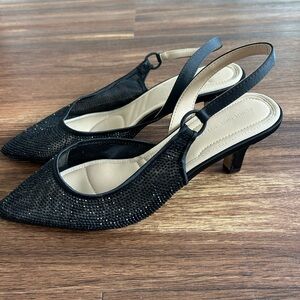 BRAND NEW Elegant Black Slingback Heels